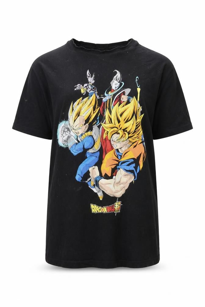 Dragon Ball Super Men's Black Anime Graphic T-Shirt L