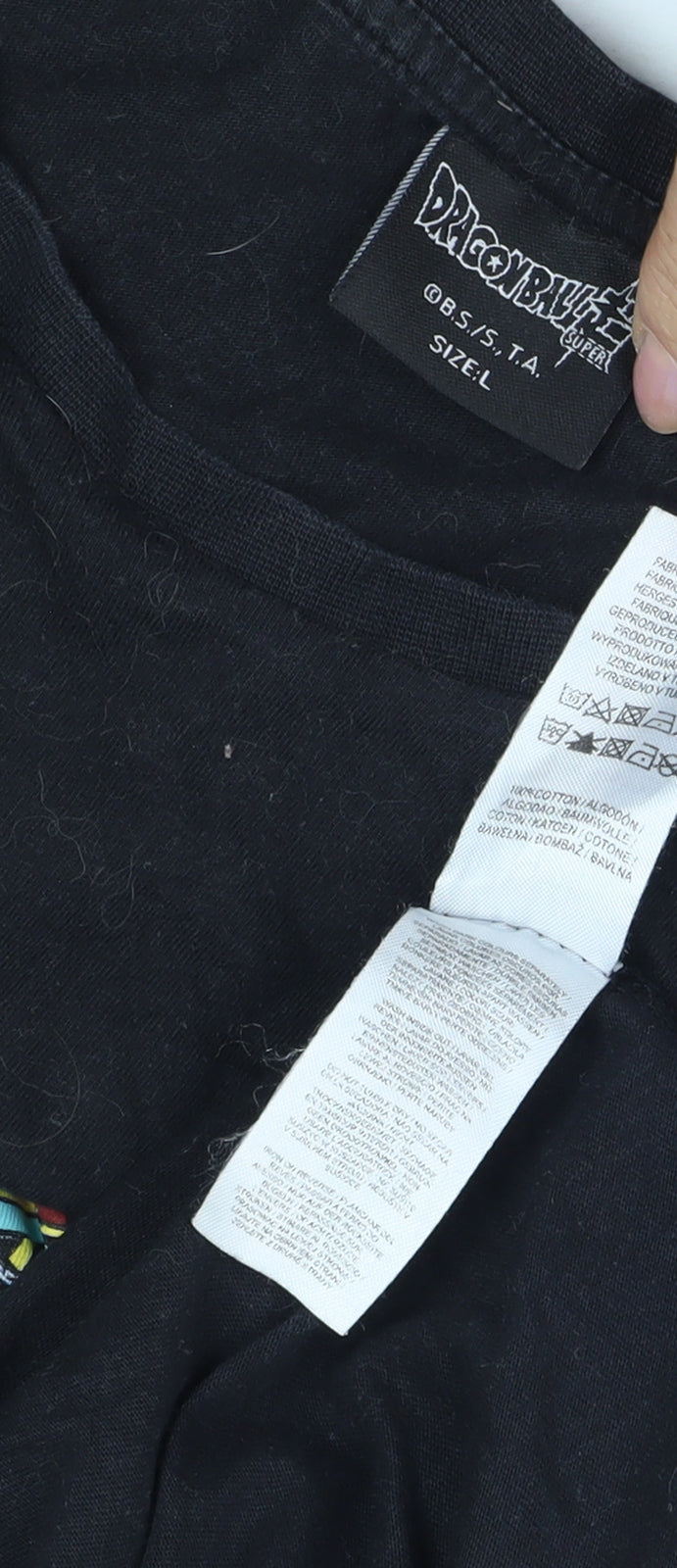 Dragon Ball Super Men's Black Anime Graphic T-Shirt L