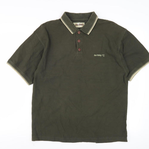Sun Valley Men's Green Polo, Medium, Short Sleeve