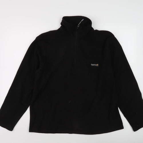Regatta Black Unisex 1/4 Zip Sweatshirt L
