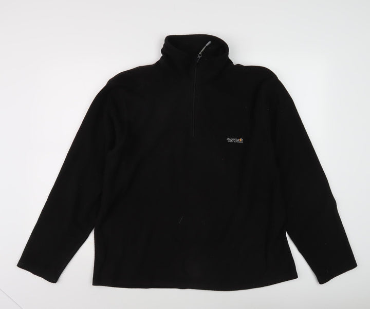 Regatta Black Unisex 1/4 Zip Sweatshirt L