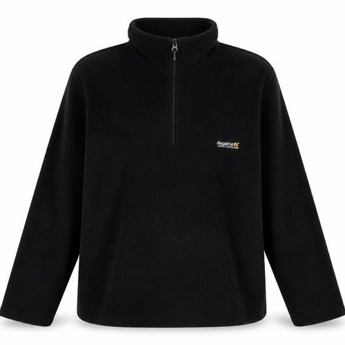 Regatta Black Unisex 1/4 Zip Sweatshirt L