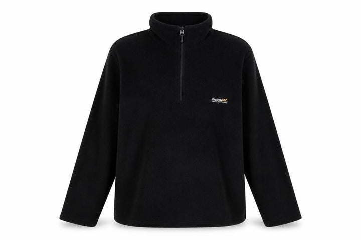 Regatta Black Unisex 1/4 Zip Sweatshirt L