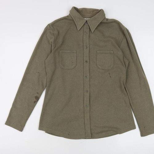 Marks and Spencer Green Button-Up Shirt, Size 12