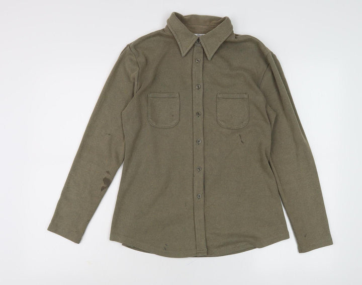 Marks and Spencer Green Button-Up Shirt, Size 12
