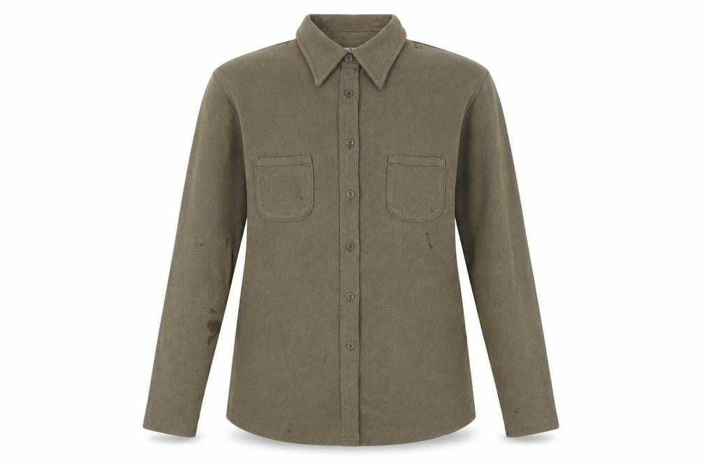Front view of Marks & Spencer Green Button-Up Shirt, size 12