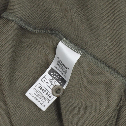 Marks and Spencer Green Button-Up Shirt, Size 12
