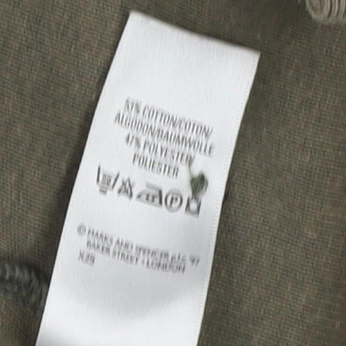 Marks and Spencer Green Button-Up Shirt, Size 12