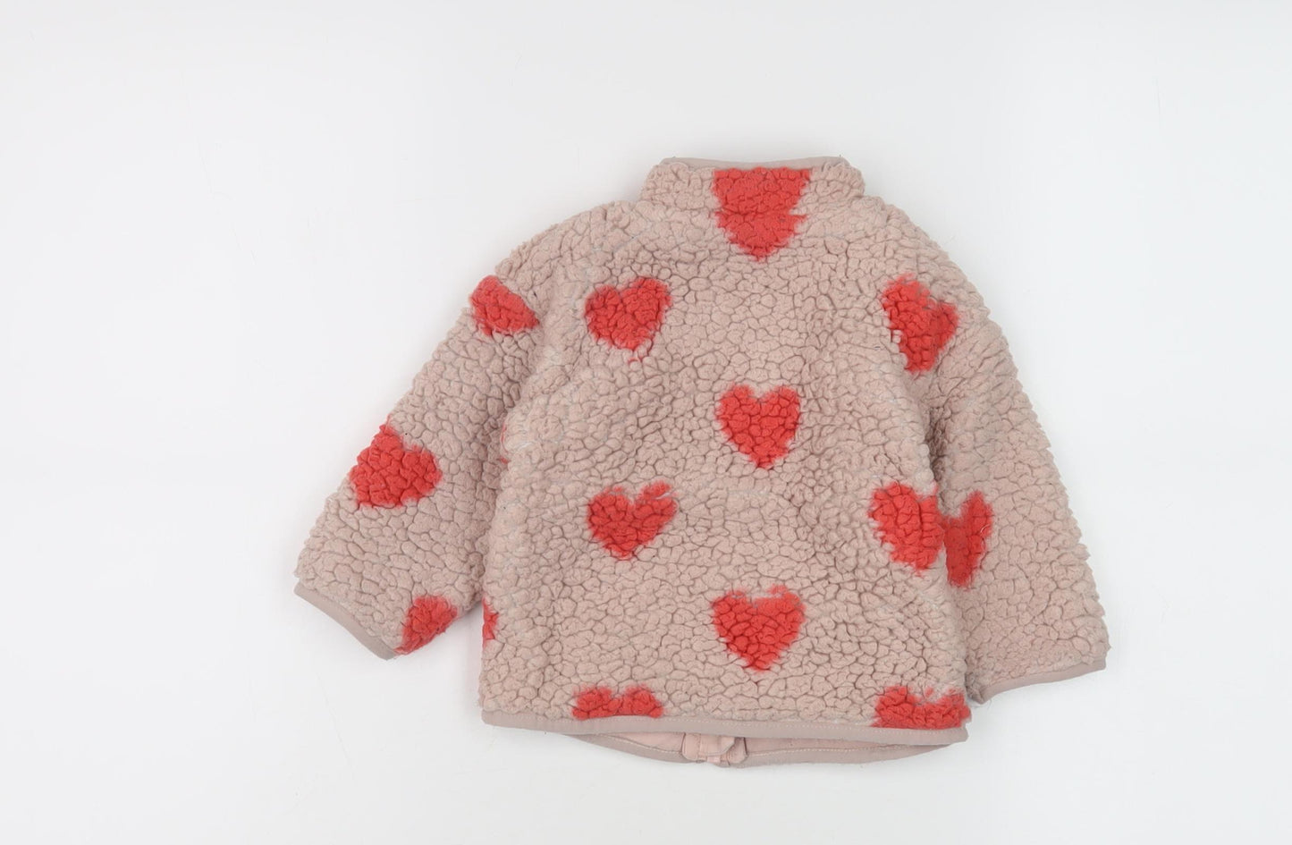 Marks and Spencer Girls Pink Heart Jacket, 12 Months