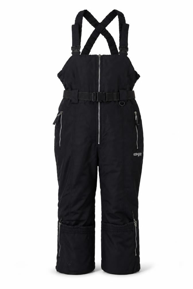 Front view of CMP Women's Black Dungarees Trousers, size L