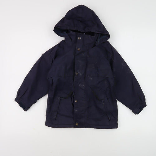 Target Dry Boys Blue Waterproof Hooded Rain Coat 3-4 Years