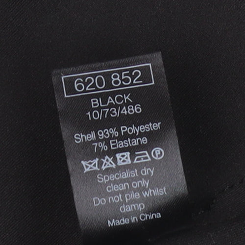 M&Co Women's Black Motorcycle Jacket - Size 14, Casual Classic