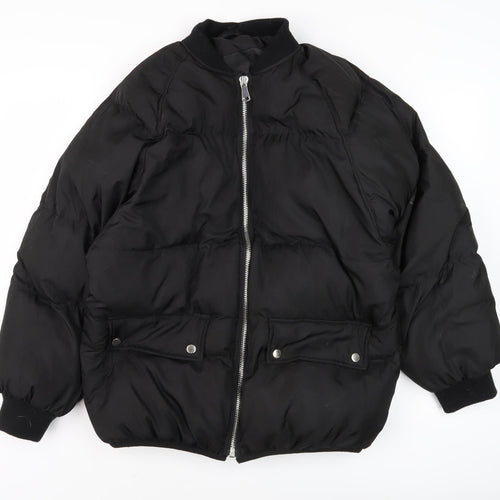 Missguided Women's Black Puffer Jacket Size 14