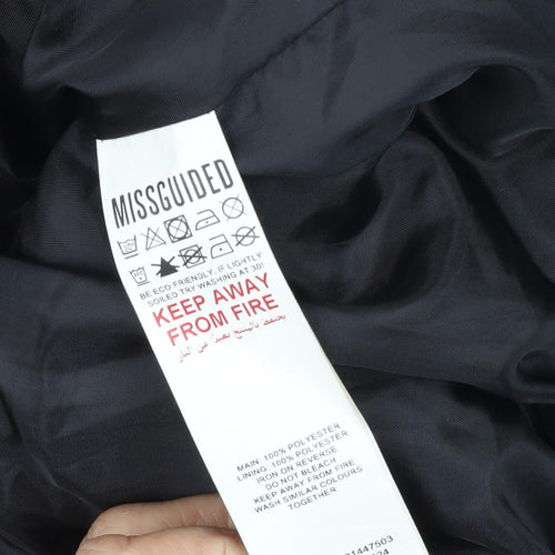 Missguided Women's Black Puffer Jacket Size 14