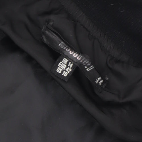 Missguided Women's Black Puffer Jacket Size 14