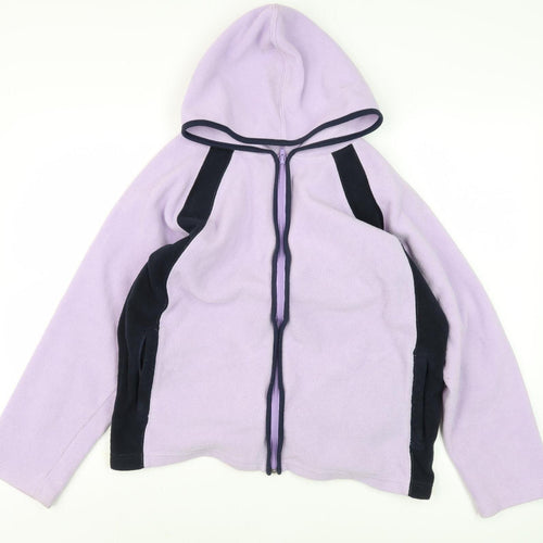 Cotton Traders Women's Purple Full Zip Hoodie Size 14