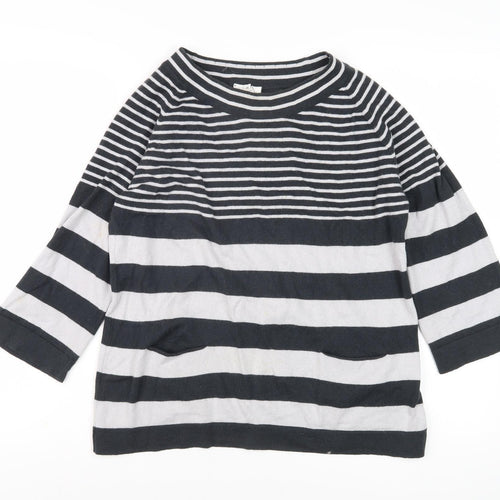 Thought Women's Striped Multicoloured Pullover Jumper Size 10