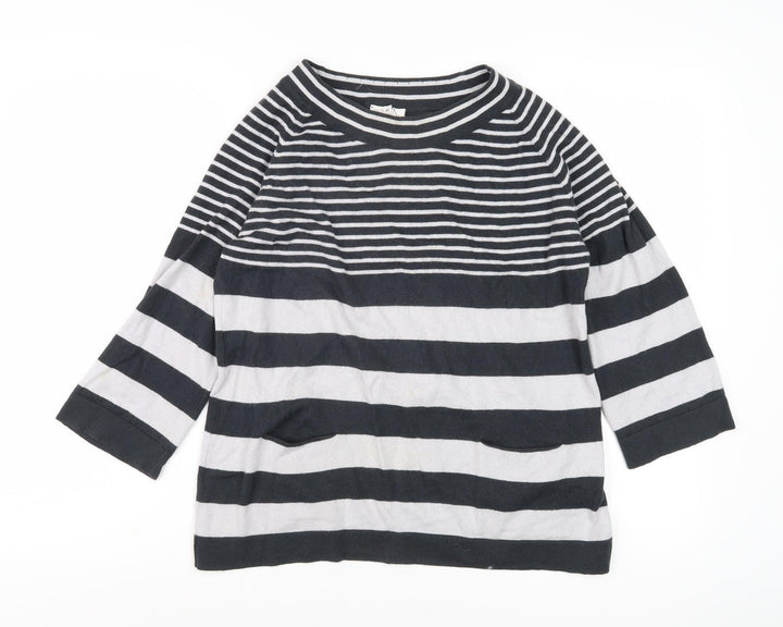 Thought Women's Striped Multicoloured Pullover Jumper Size 10