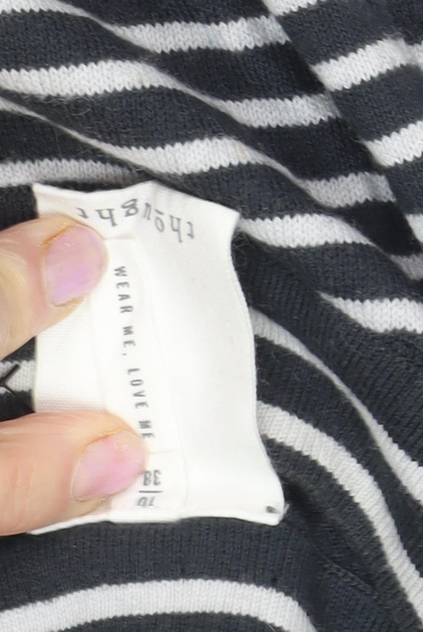 Thought Women's Striped Multicoloured Pullover Jumper Size 10