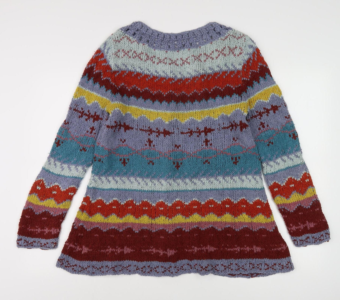 Forever Amano Women's Multicoloured Fair Isle Cardigan