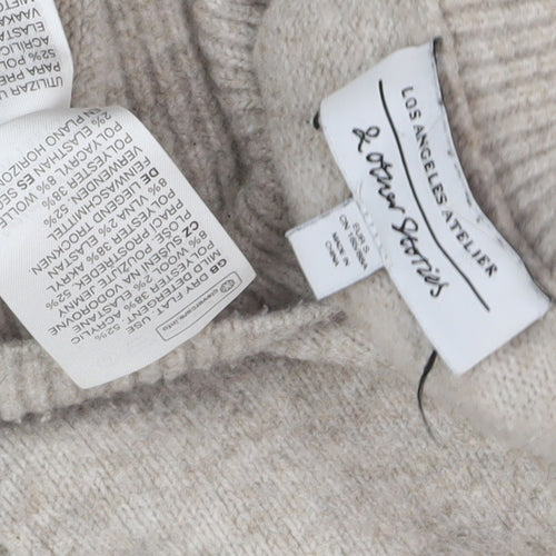 & Other Stories Women's Beige Wool Pullover Jumper, M
