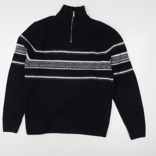 Marks and Spencer Men's Black S Full Zip Jumper
