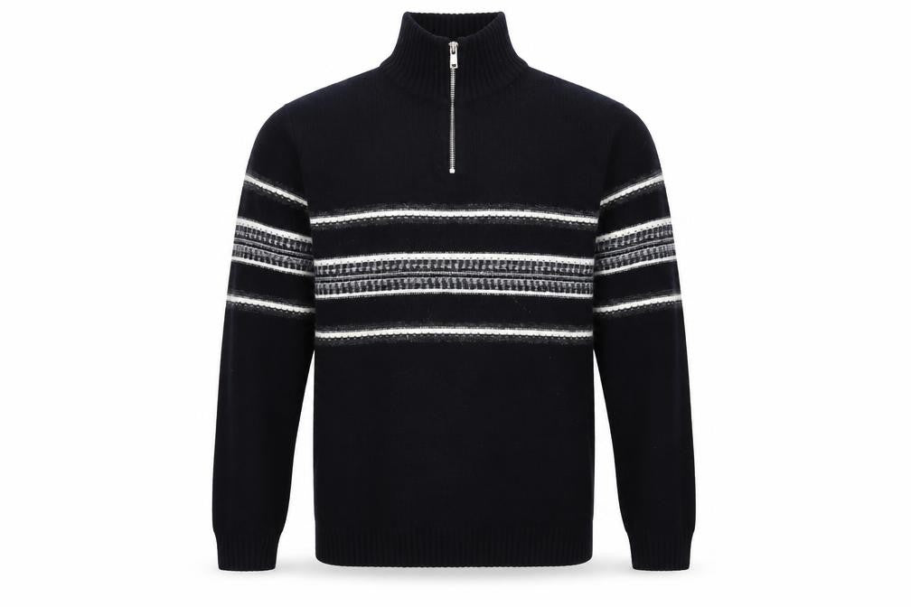 Front view of Marks & Spencer Men's Black S Full Zip Jumper