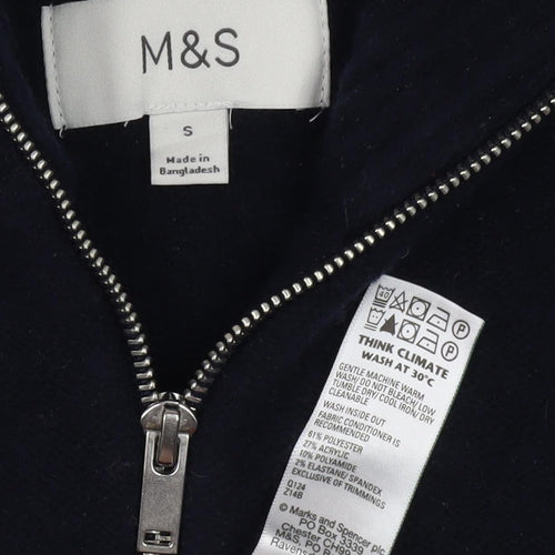 Marks and Spencer Men's Black S Full Zip Jumper