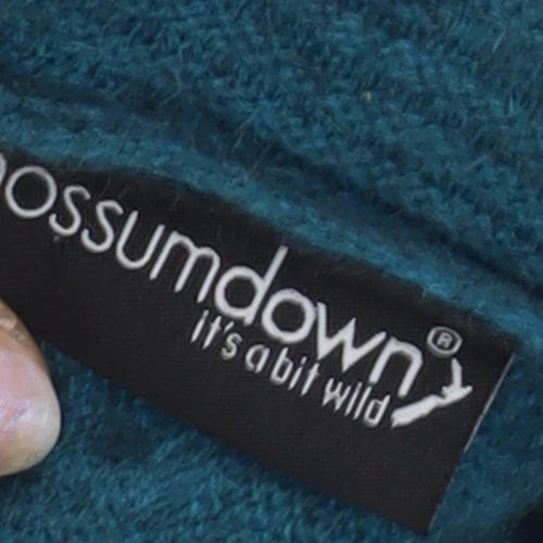 Possumdown Women's Blue Wool Rectangle Scarf