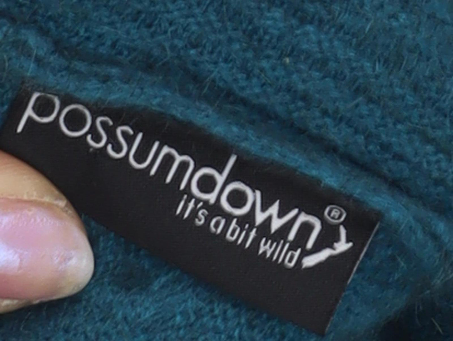 Possumdown Women's Blue Wool Rectangle Scarf