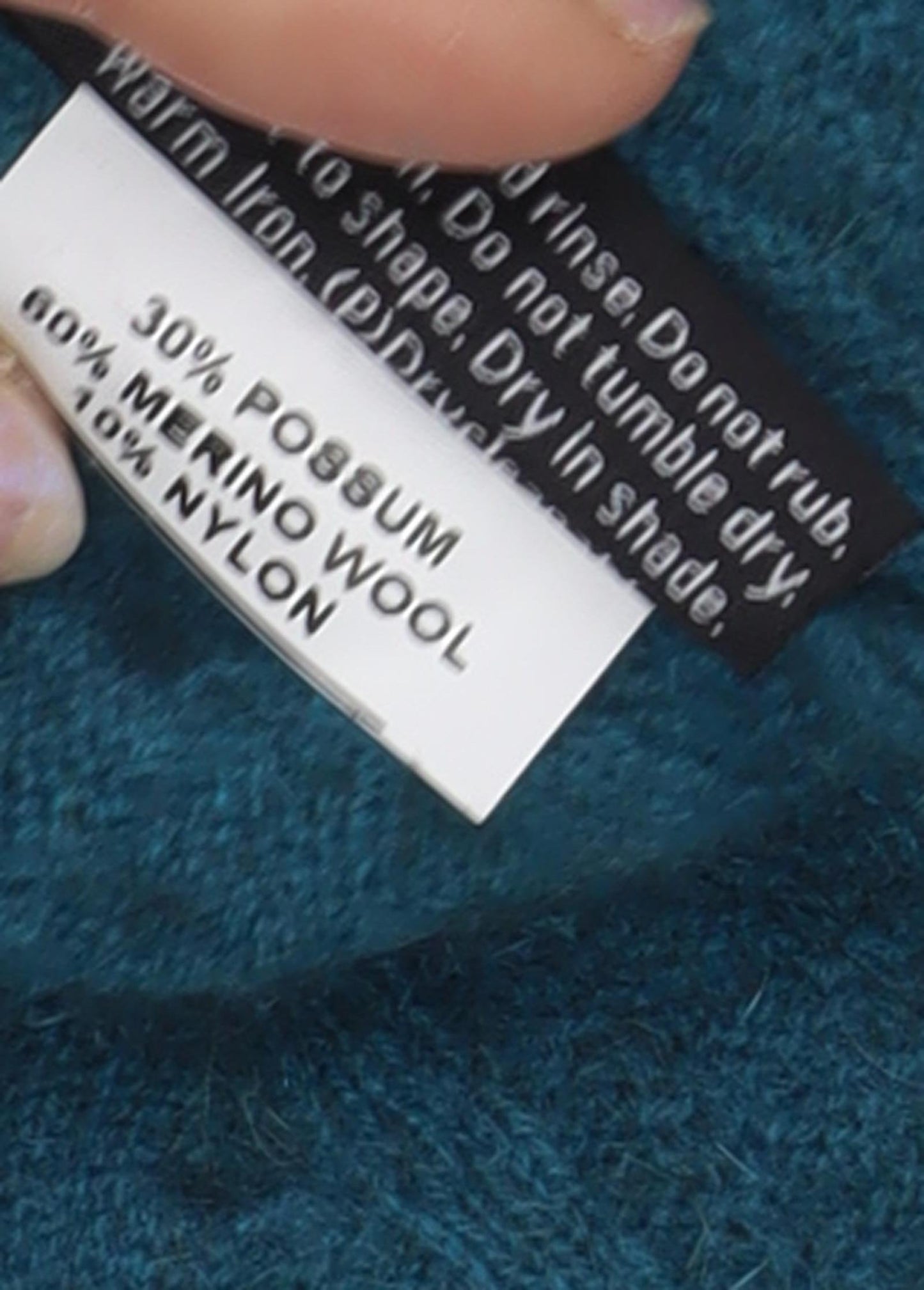 Possumdown Women's Blue Wool Rectangle Scarf