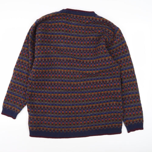 James Cowan Men's Multicoloured S Pullover Jumper