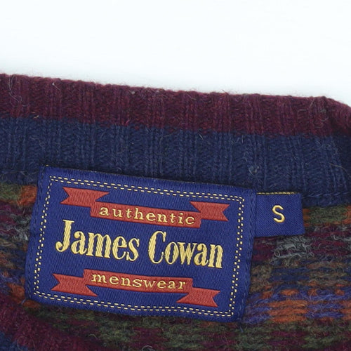 James Cowan Men's Multicoloured S Pullover Jumper