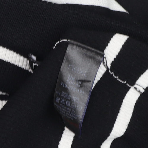 Next Women Black Striped Pullover Jumper Size 16