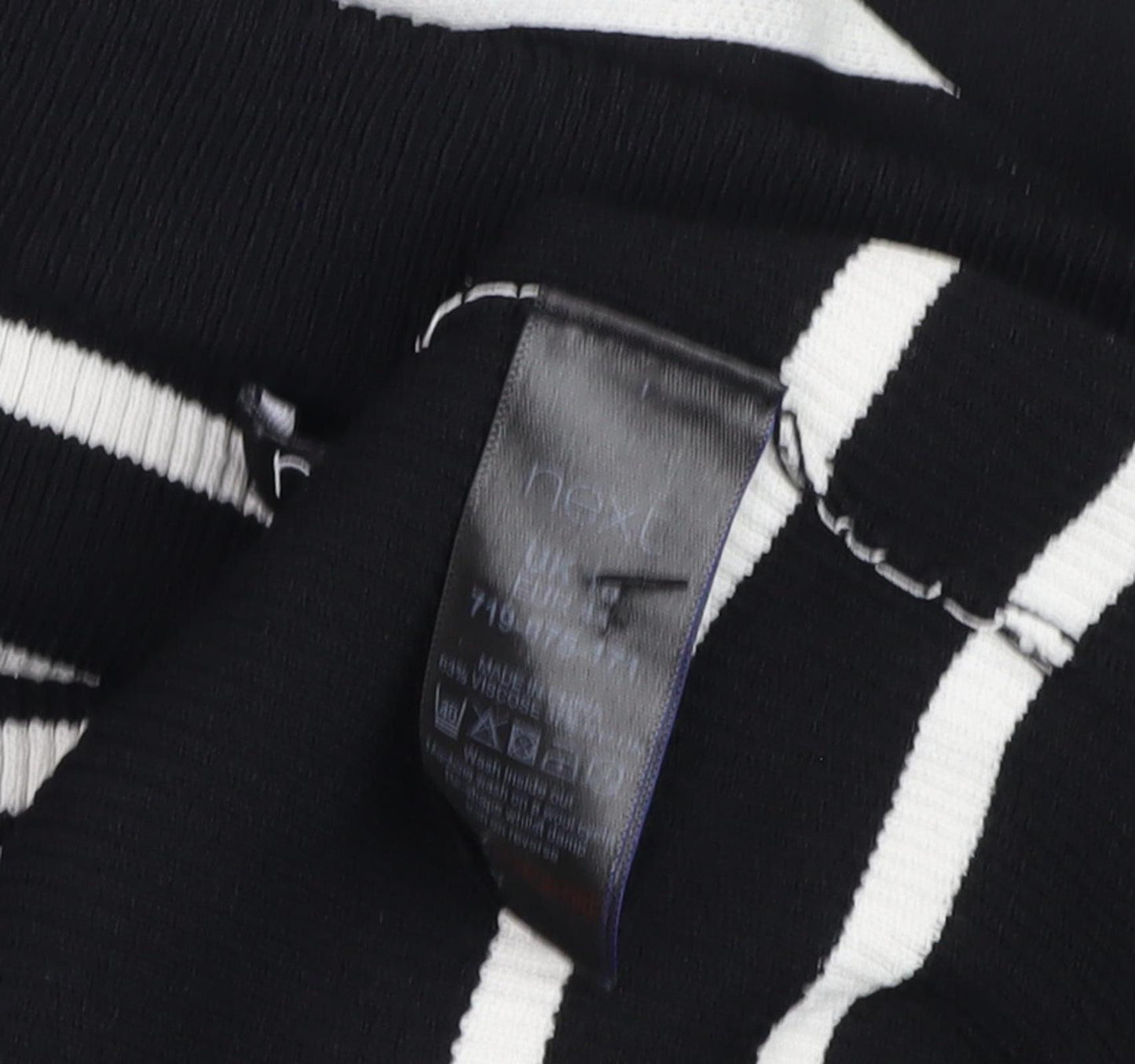 Next Women Black Striped Pullover Jumper Size 16