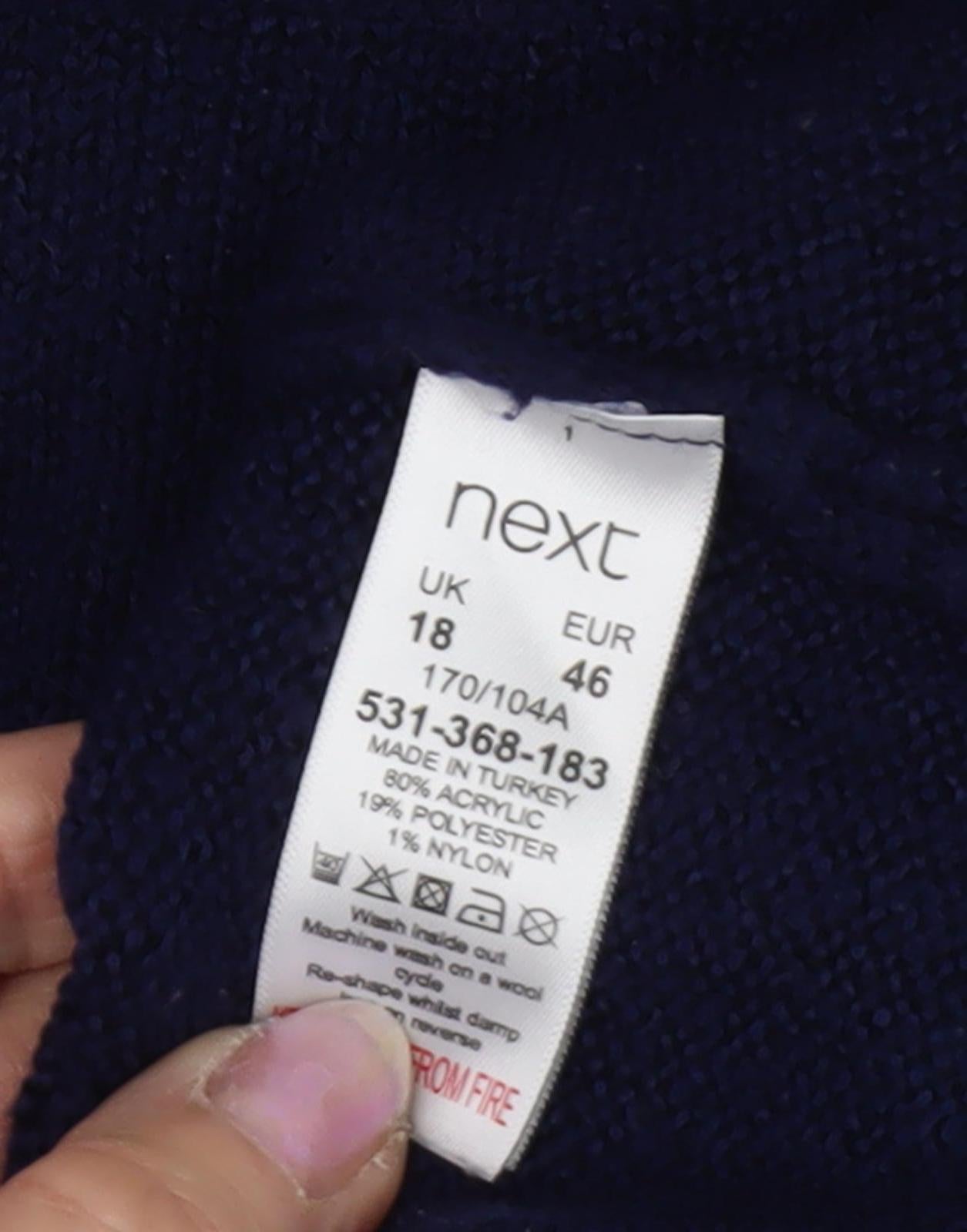 Next Women's Blue Pullover Jumper Size 18