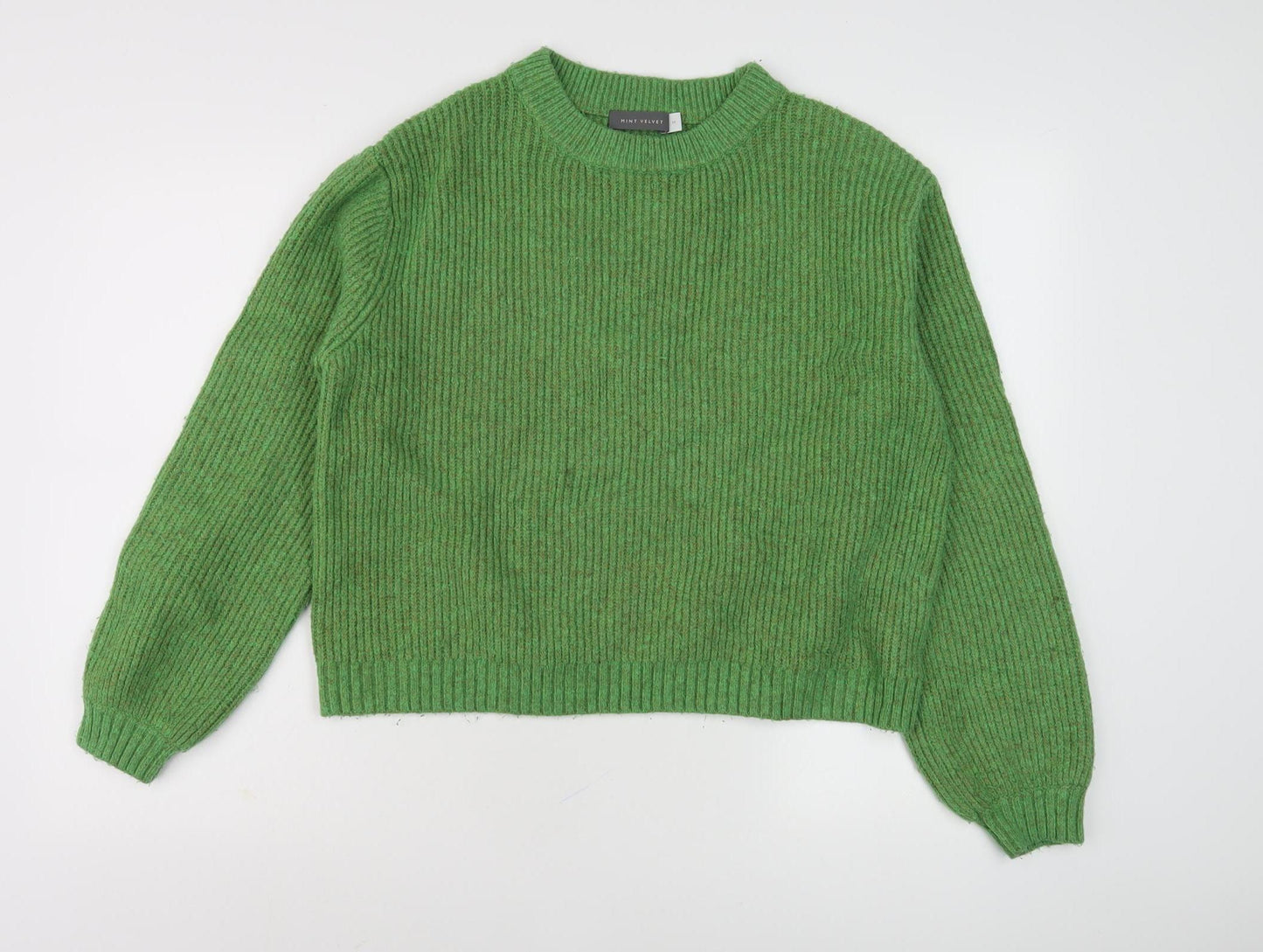 Mint Velvet Women's Green Wool Blend Pullover Jumper - M