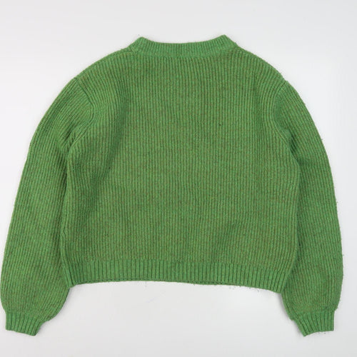 Mint Velvet Women's Green Wool Blend Pullover Jumper - M