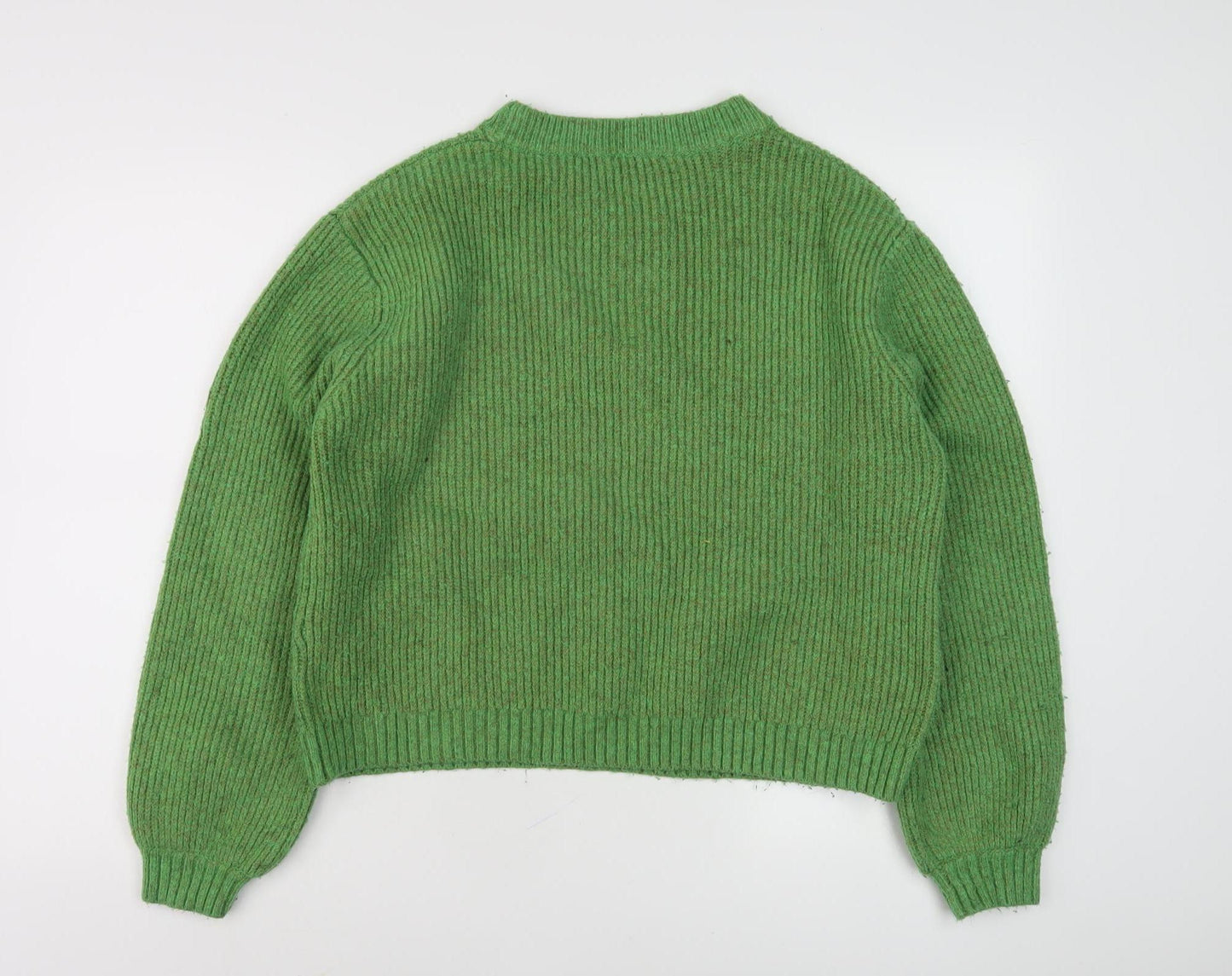 Mint Velvet Women's Green Wool Blend Pullover Jumper - M