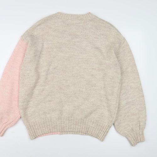 Next Women's Beige Rhinestone Star Jumper M