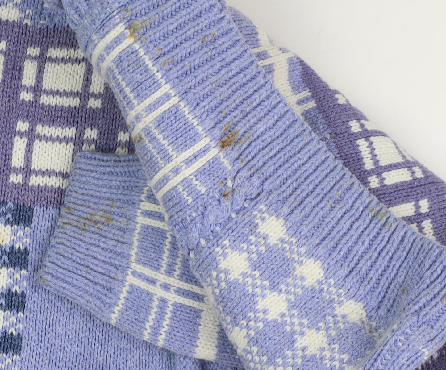 Marks and Spencer Women's Blue Check Cardigan Size 10