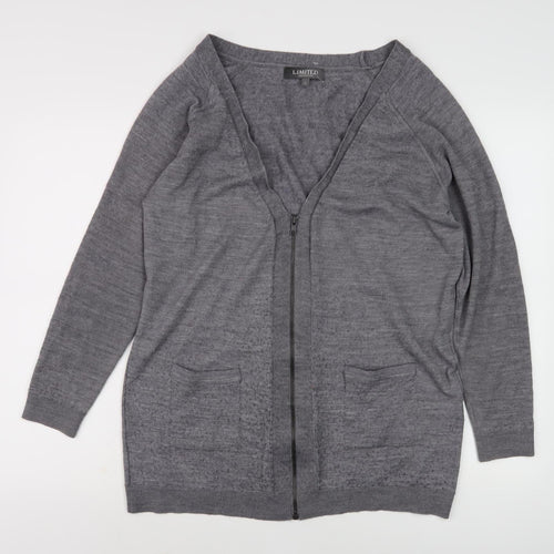 Limited Collection Grey Full Zip Women's Jumper Size 16