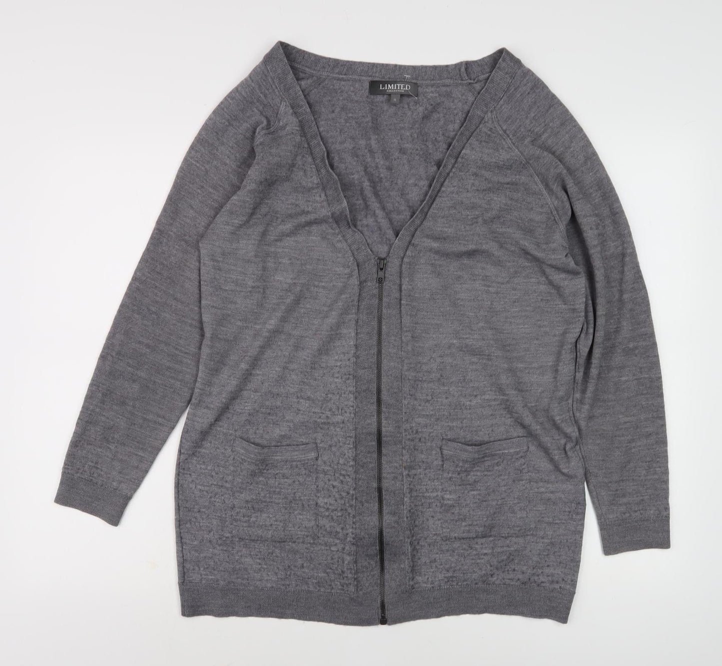 Limited Collection Grey Full Zip Women's Jumper Size 16