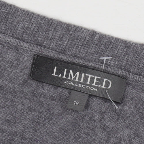 Limited Collection Grey Full Zip Women's Jumper Size 16
