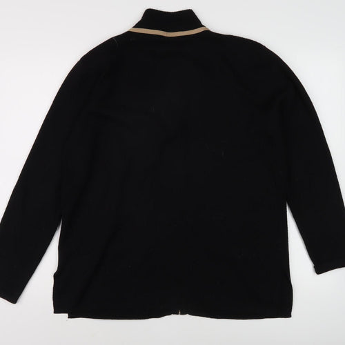 Jacques Vert Women's Black Jacket, Large, Casual, Zip