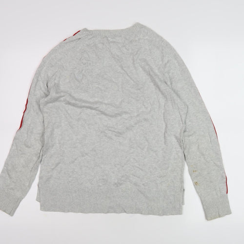 Hush Women’s Grey Rainbow Stripe Crew Neck Pullover XS