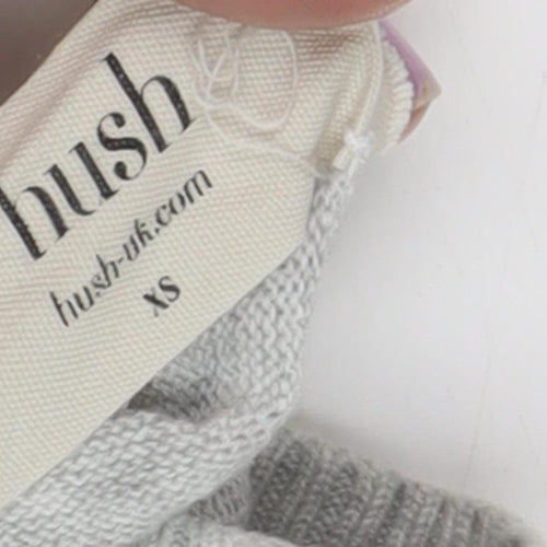 Hush Women’s Grey Rainbow Stripe Crew Neck Pullover XS