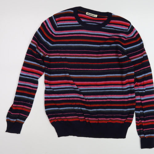 Woolovers Women's Multicoloured M Striped Pullover Jumper