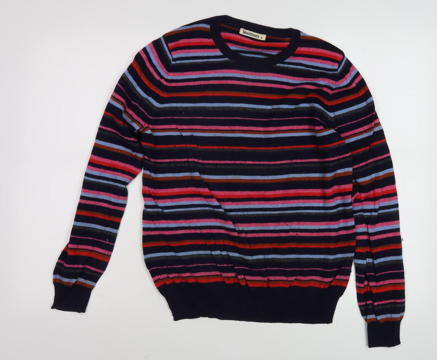 Woolovers Women's Multicoloured M Striped Pullover Jumper