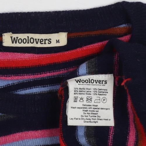 Woolovers Women's Multicoloured M Striped Pullover Jumper